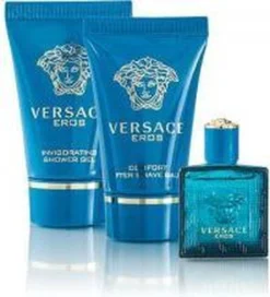 Versace - Eros Gift Of Mini 5 Ml, And Eros 25 Ml (After Shave Balm) Eros 25 Ml - Eau De Toilette - 5ML -Beste Parfum Winkel 1089x1200