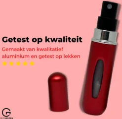 Cetins - Parfum Verstuiver Navulbaar - Mini Parfum Flesje - Reisflesje – Matt Rood -Beste Parfum Winkel 1200x1165 2