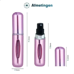 Mini Parfum Flesje 2-PACK Goud En Roze| Lipstick Formaat Navulbare Parfum Verstuiver -Beste Parfum Winkel 1200x1200 562