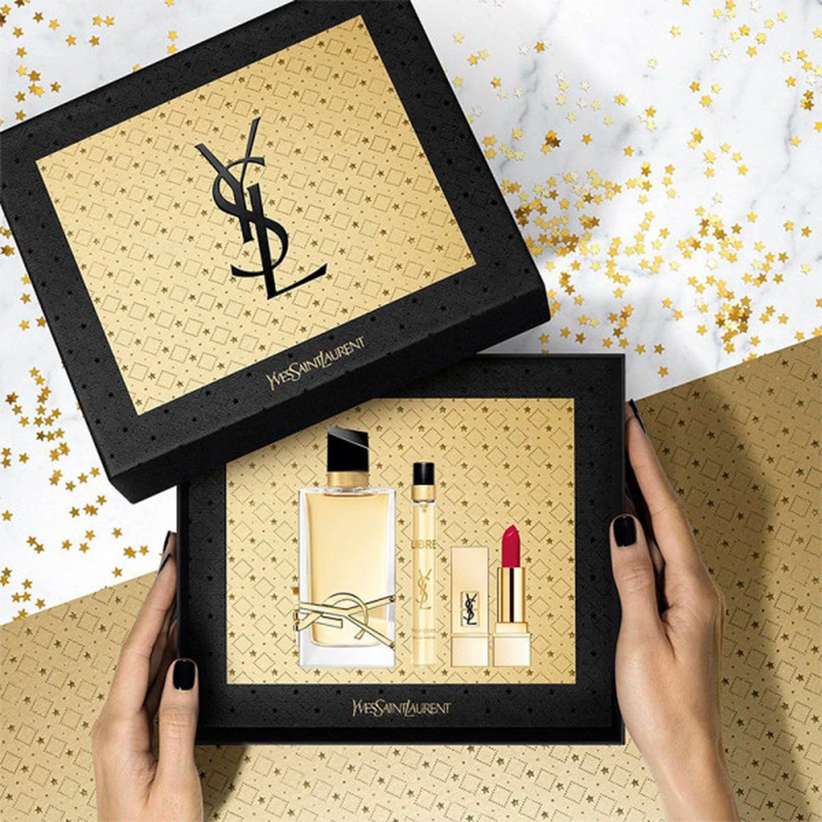 Yves Saint Laurent Libre Gift Set EDP 90ml, Mini EDP 10ml En Lipstick 1.6g 1 Yves Saint Laurent Libre Gift Set EDP 90ml, Mini EDP 10ml En Lipstick 1.6g