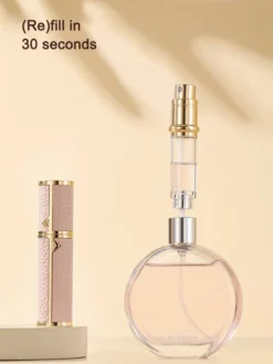 Hervulbare Parfumverstuiver-5ml-Mini Parfumverstuiver-Kleine Spuitfles Voor Parfum-Lege Parfumflesje Voor Op Reis Glasspray Draagbaar Parfumpakket Met Lederen Hoes - Mandarijn Groen -Beste Parfum Winkel 900x1200 15