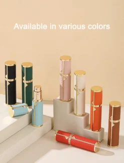 Hervulbare Parfumverstuiver-5ml-Mini Parfumverstuiver-Kleine Spuitfles Voor Parfum-Lege Parfumflesje Voor Op Reis Glasspray Draagbaar Parfumpakket Met Lederen Hoes - Mandarijn Groen -Beste Parfum Winkel 908x1200 4